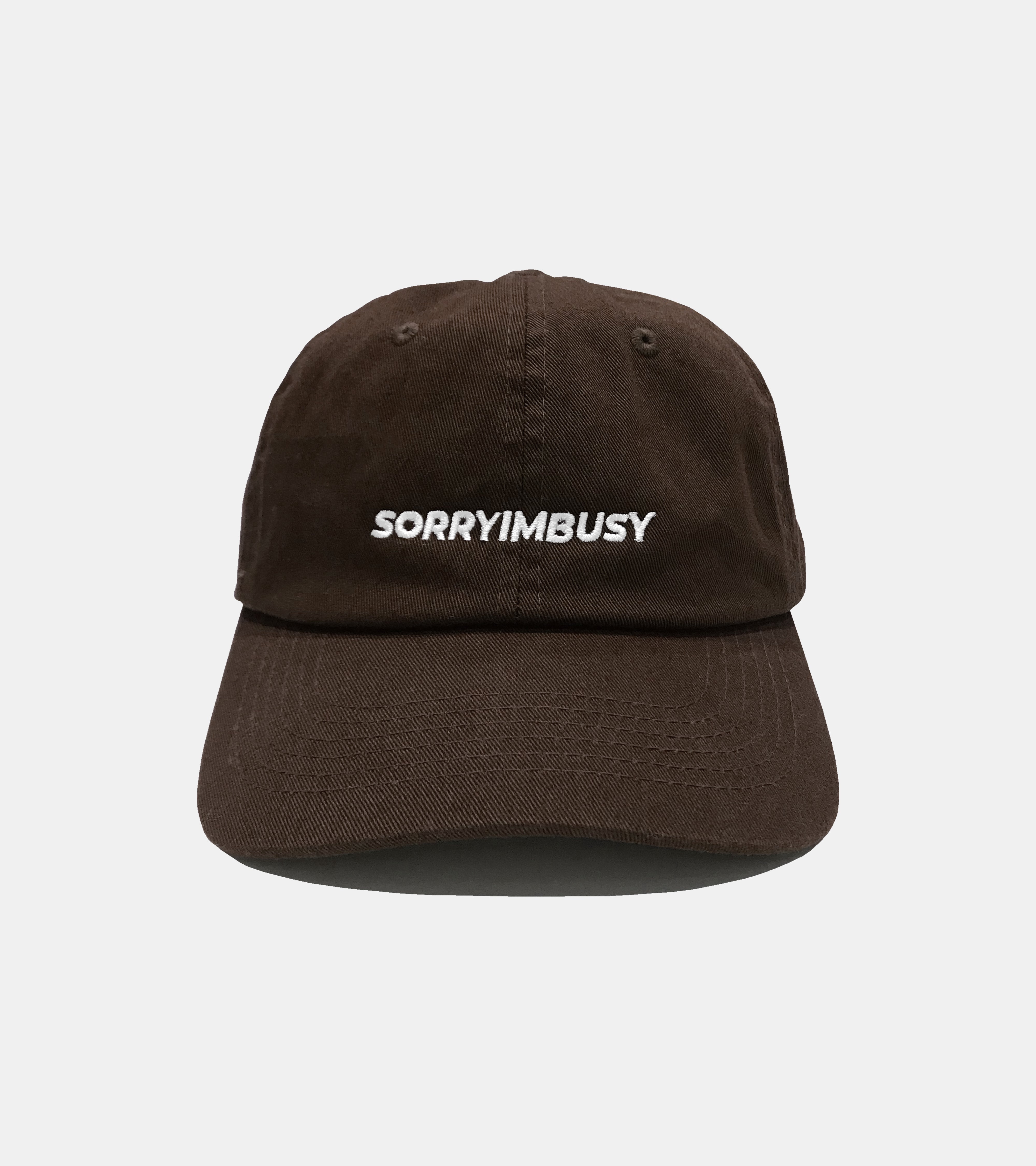 SORRYIMBUSY CLASSIC LOGO CAP BROWN