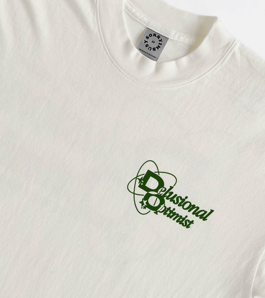 Delusional Optimist T-Shirt - Off White/Green