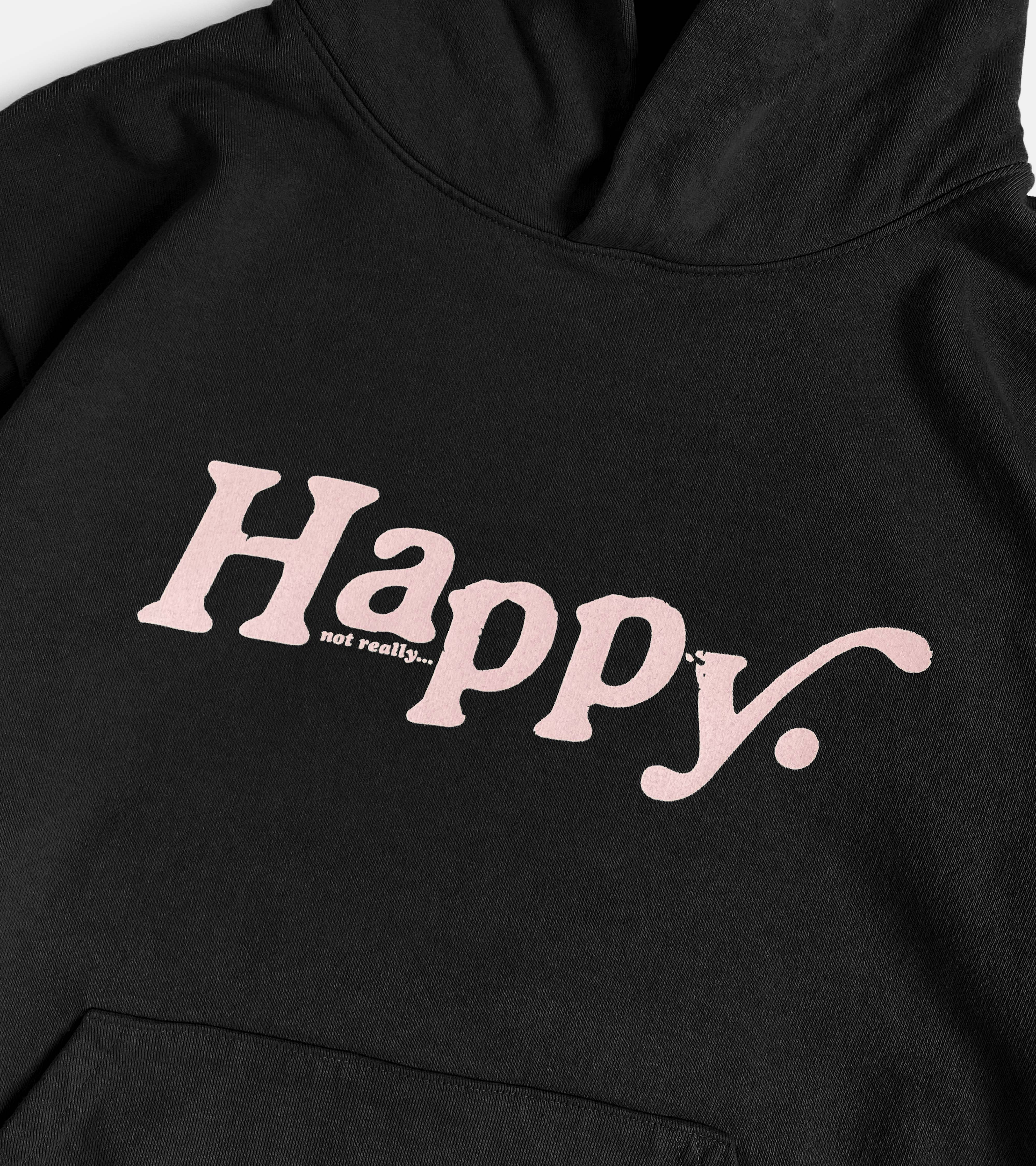 Happy Hoodie - Black