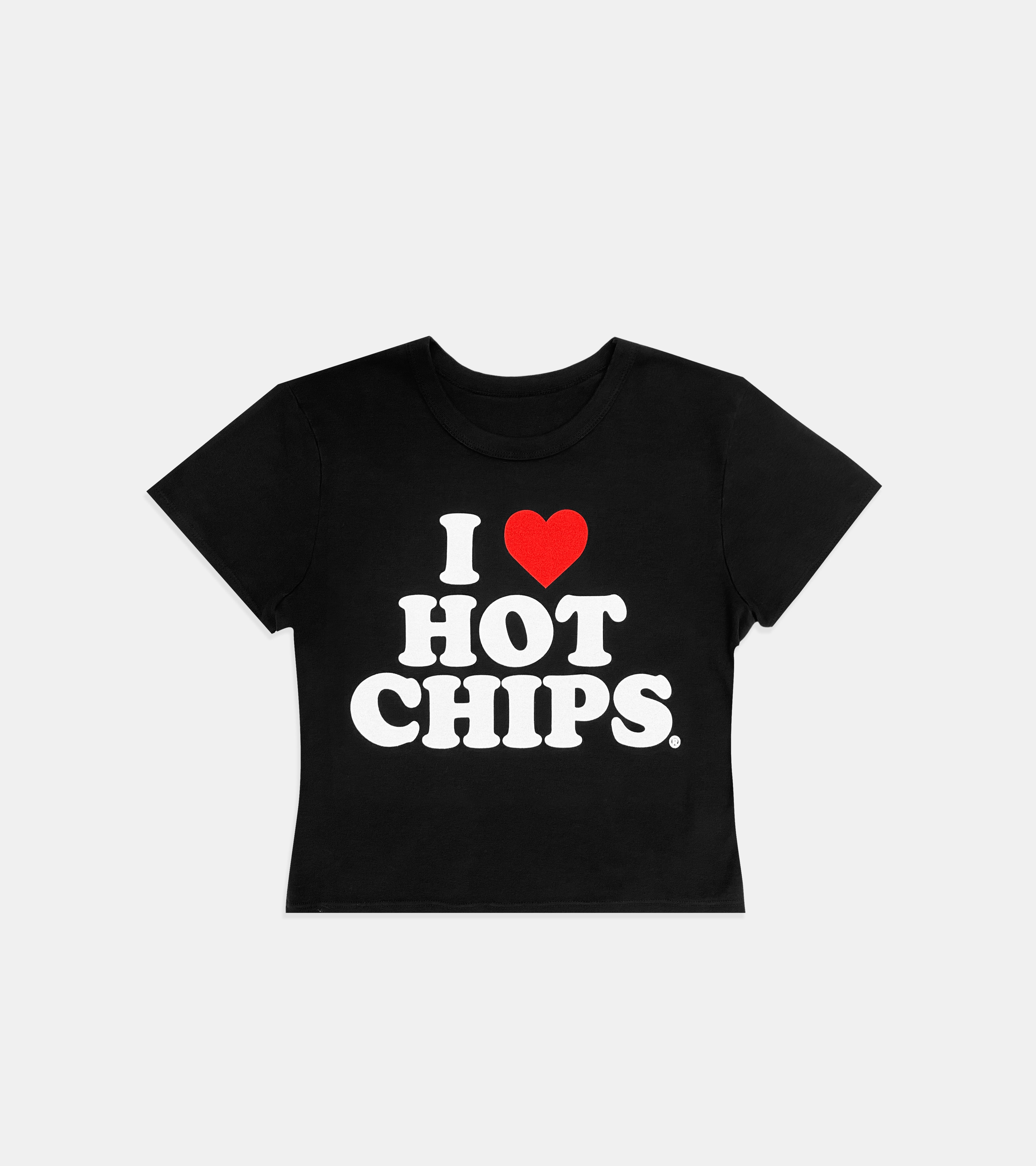 I LOVE HOT CHIPS BABY TEE SORRYIMBUSY - BLACK