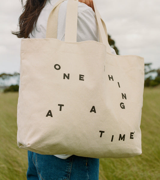 One Thing At A Time Heavyweight Tote