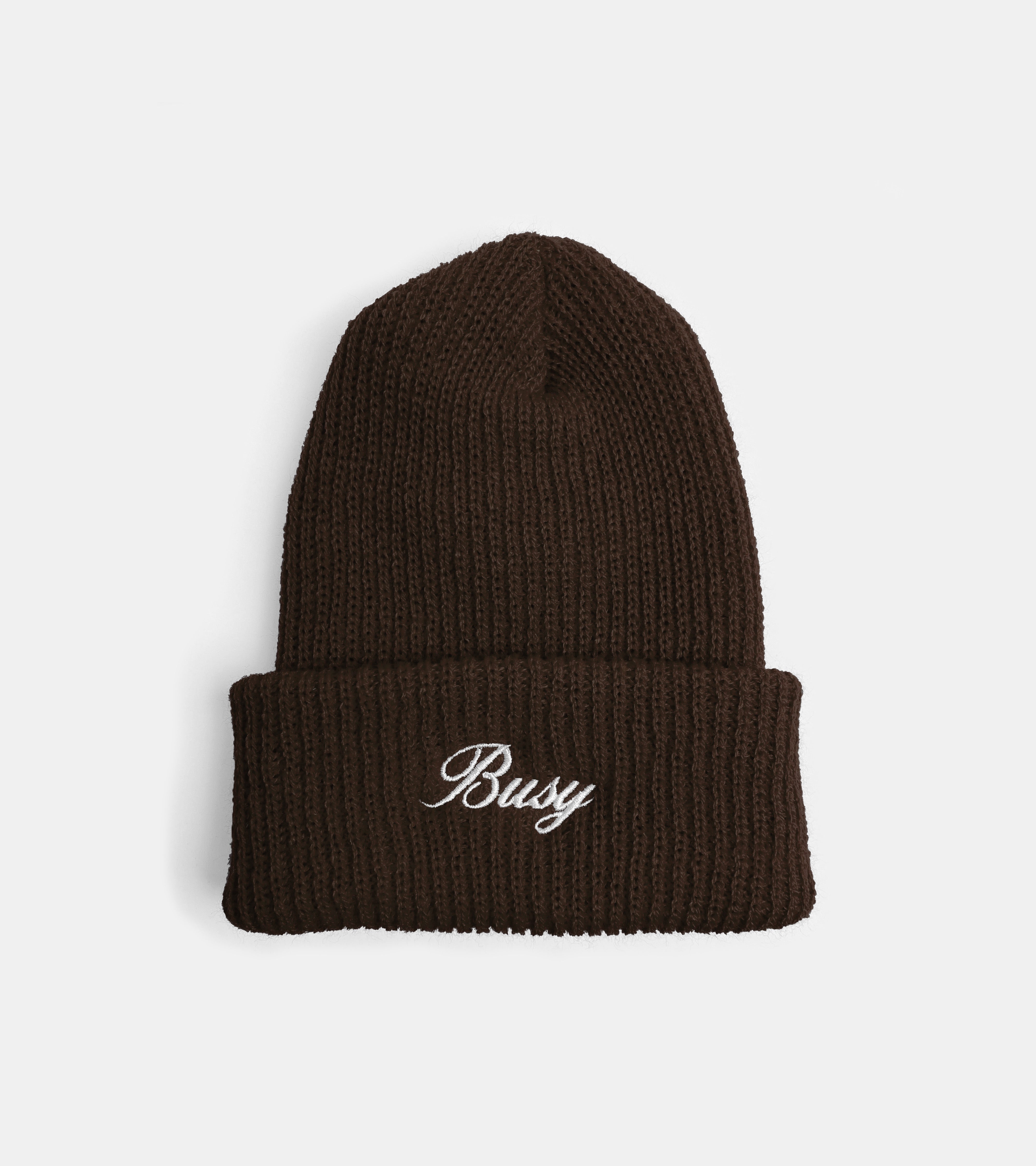 Script Beanie - Brown