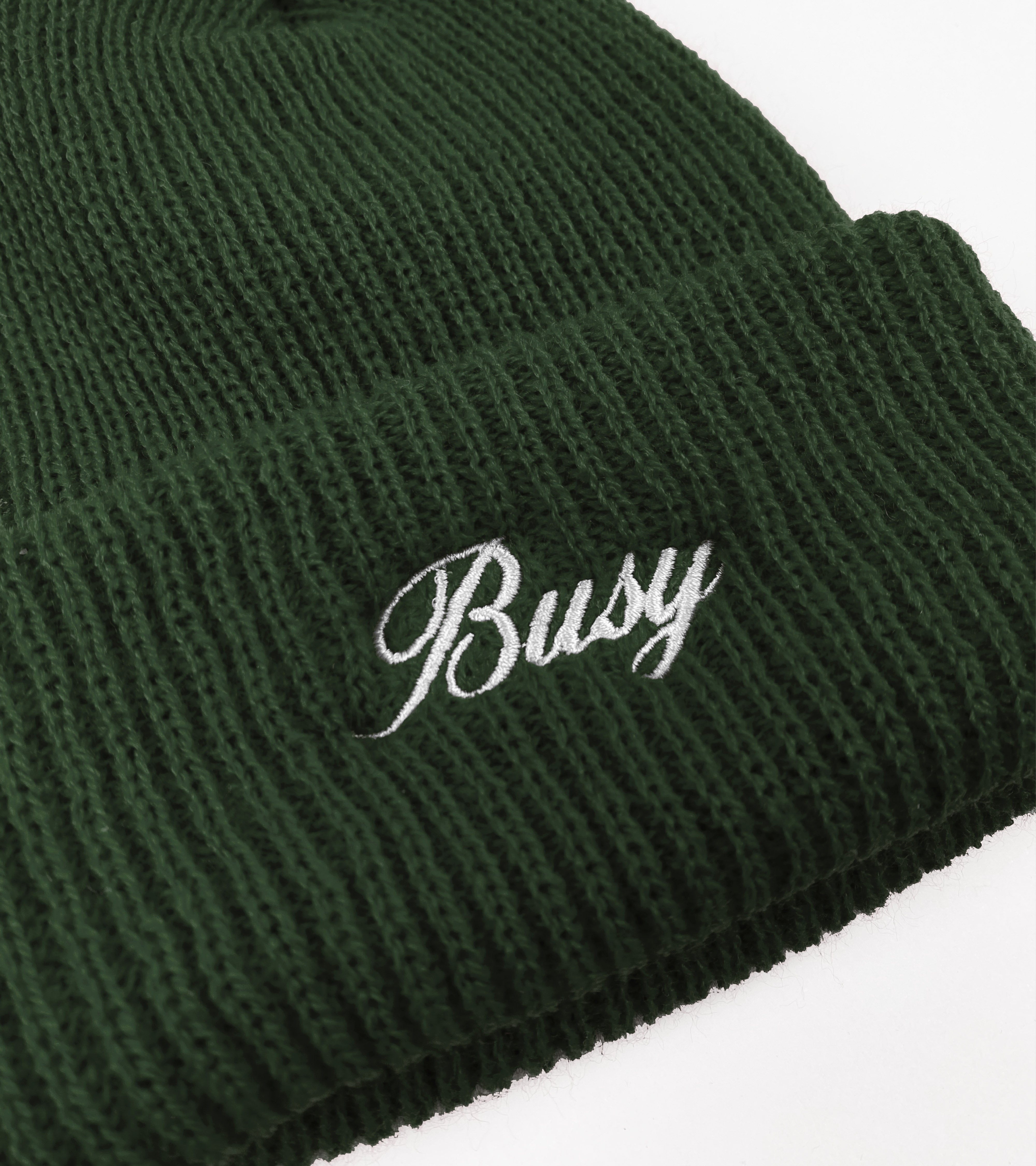 Script Beanie - Forest Green