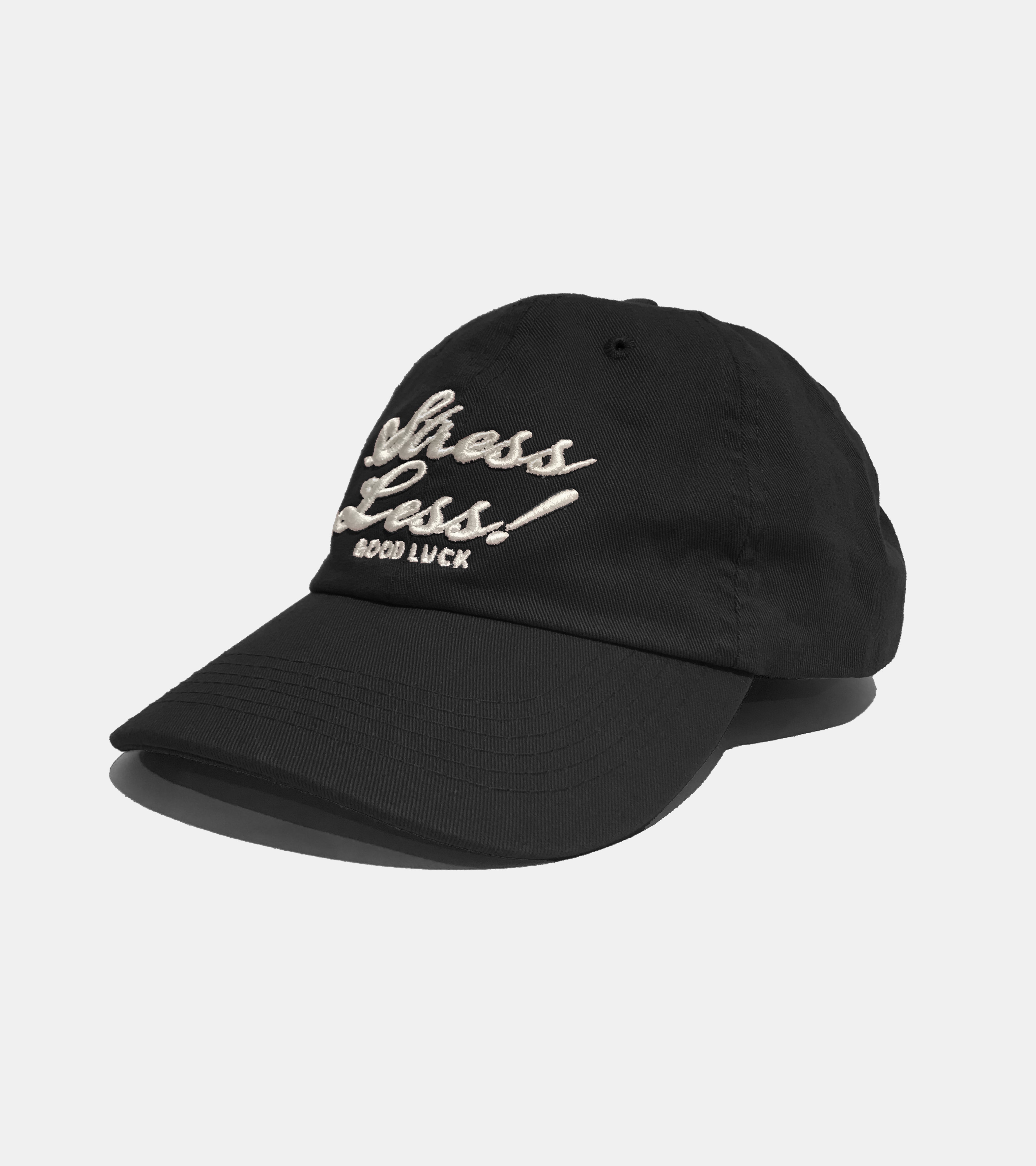 BLACK STRESS LESS CAP BY SORRYIMBUSY