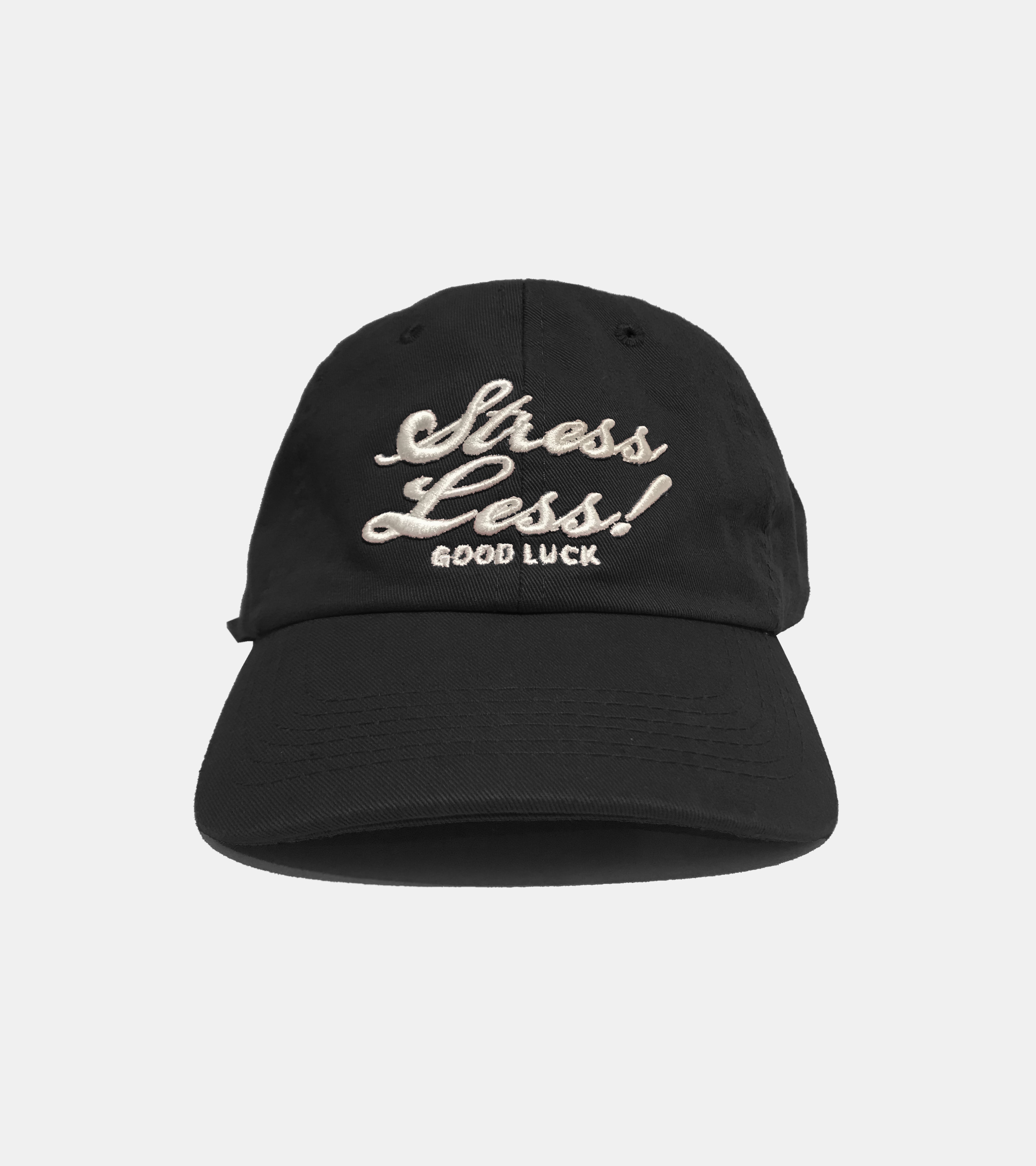 BLACK STRESS LESS CAP BY SORRYIMBUSY