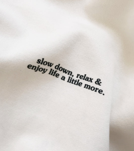 Slow Down Hoodie - Ivory - SORRYIMBUSY