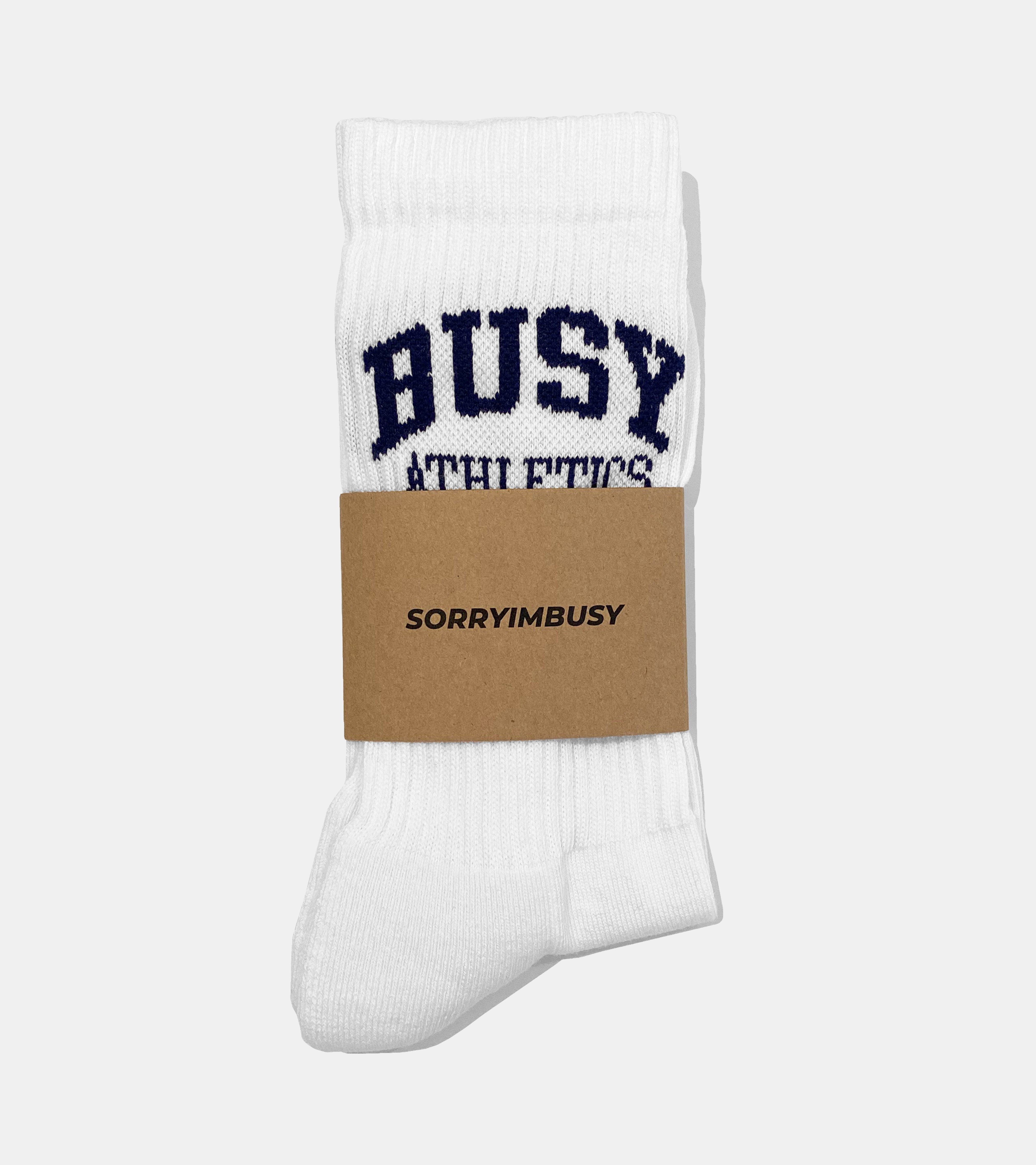 Busy Athletics Half Terry Socks - SORRYIMBUSY