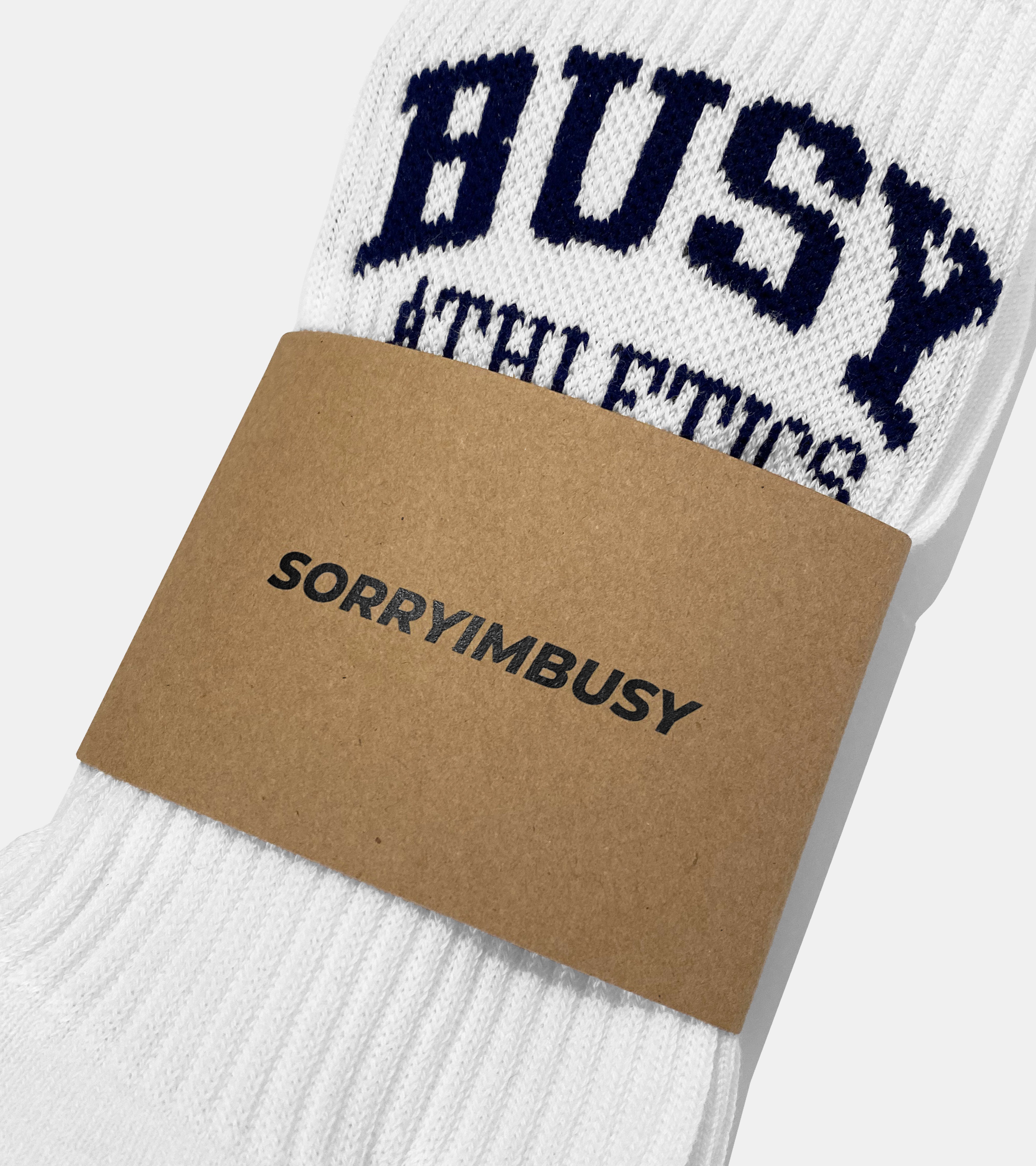 Busy Athletics Half Terry Socks - SORRYIMBUSY