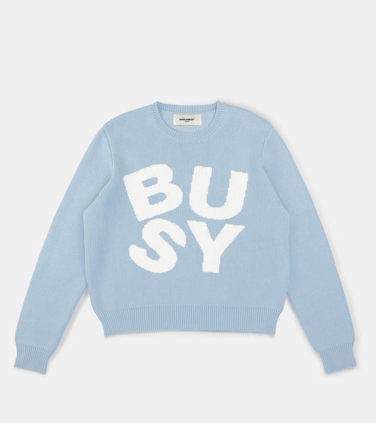 Spellout Knit - Baby Blue