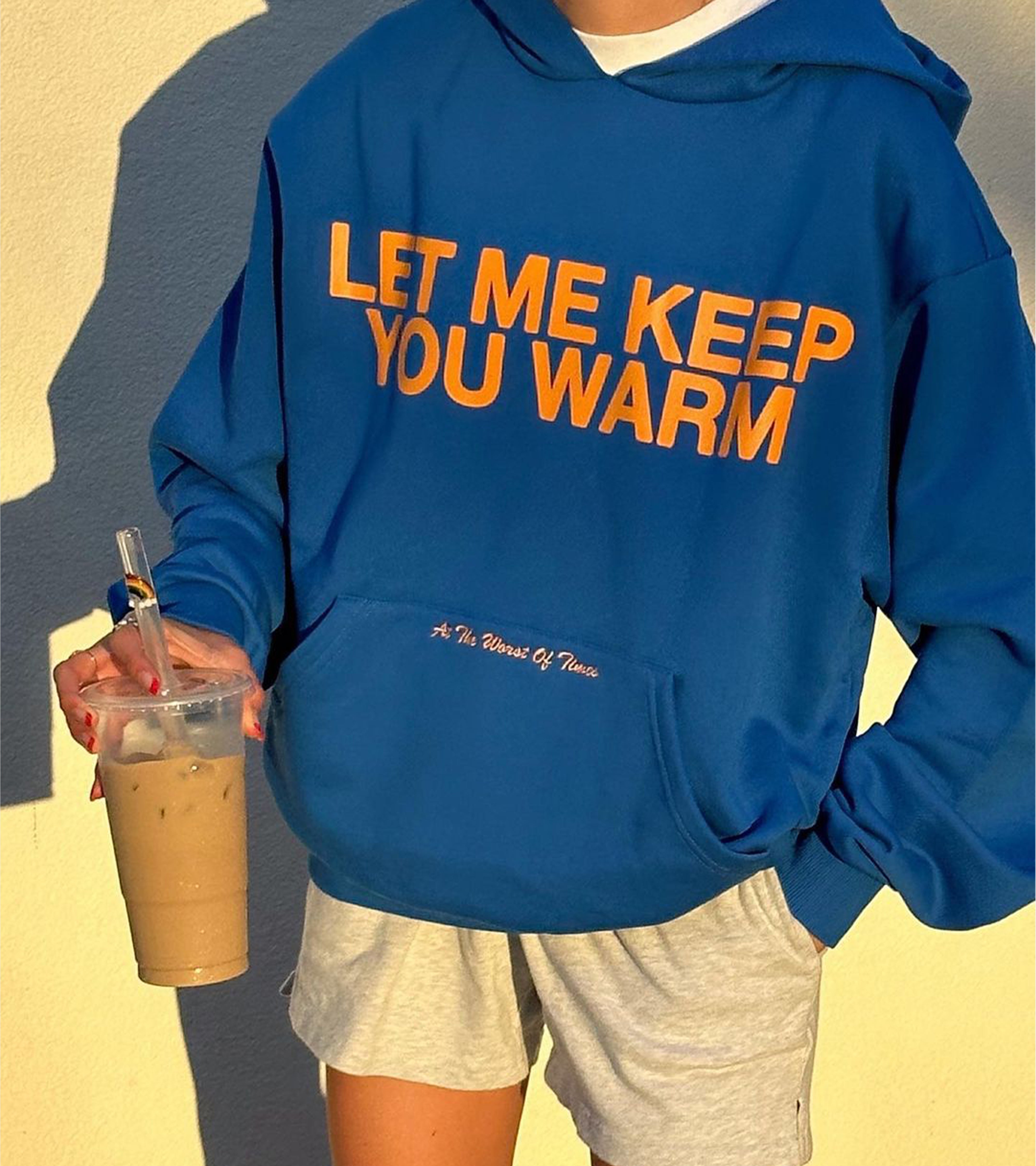 KEEP YOU WARM HOODIE SORRYIMBUSY - BLUE